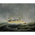 thumbnail image 2 of Rousseau, Henri 24x20 White Modern Wood Framed Museum Art Print Titled - The Ship in the Storm, 2 of 4