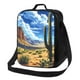 thumbnail image 1 of Disketp Western Desert Cactus Bolsa Térmica Estampada para Almuerzo, Lonchera para Hombres y Mujeres Adultos, 1 of 7