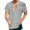 Gray, variant on YANHOO Men's Short Sleeve Cotton Linen T-shirt Top Summer Solid Button Casual Henley Shirts Simple Pocket Beach Blouses