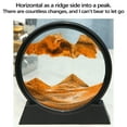 thumbnail image 5 of Moving Sand Art Liquid Motion, 3D Deep Sea Sandscape Color Quicksand Decor, Round Glass Moving Sand Art Picture Relaxing Desktop Home Office Work Decor (7 inch-Yellow)-Home Decor, 5 of 10