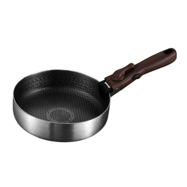 Sartén antiadherente, sartén para saltear, plancha, utensilios de cocina con mango extraíble, redonda para cocinar, viajes, cocina, panqueques, picnic Sin tapa