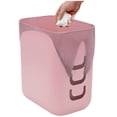 thumbnail image 1 of Bote de basura Stori Luup de plástico rosa de 2.5 galones fabricado en EE. UU., 1 of 9