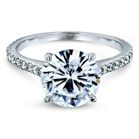 Kobelli - 3 Carats ct.tw Basket Cathedral Round Brilliant ...