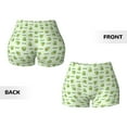 thumbnail image 5 of Kdxio Green Avocado Print Workout Shorts for Women Seamless Soft Smooth Gym Yoga Scrunch Active Shorts, 5 of 9