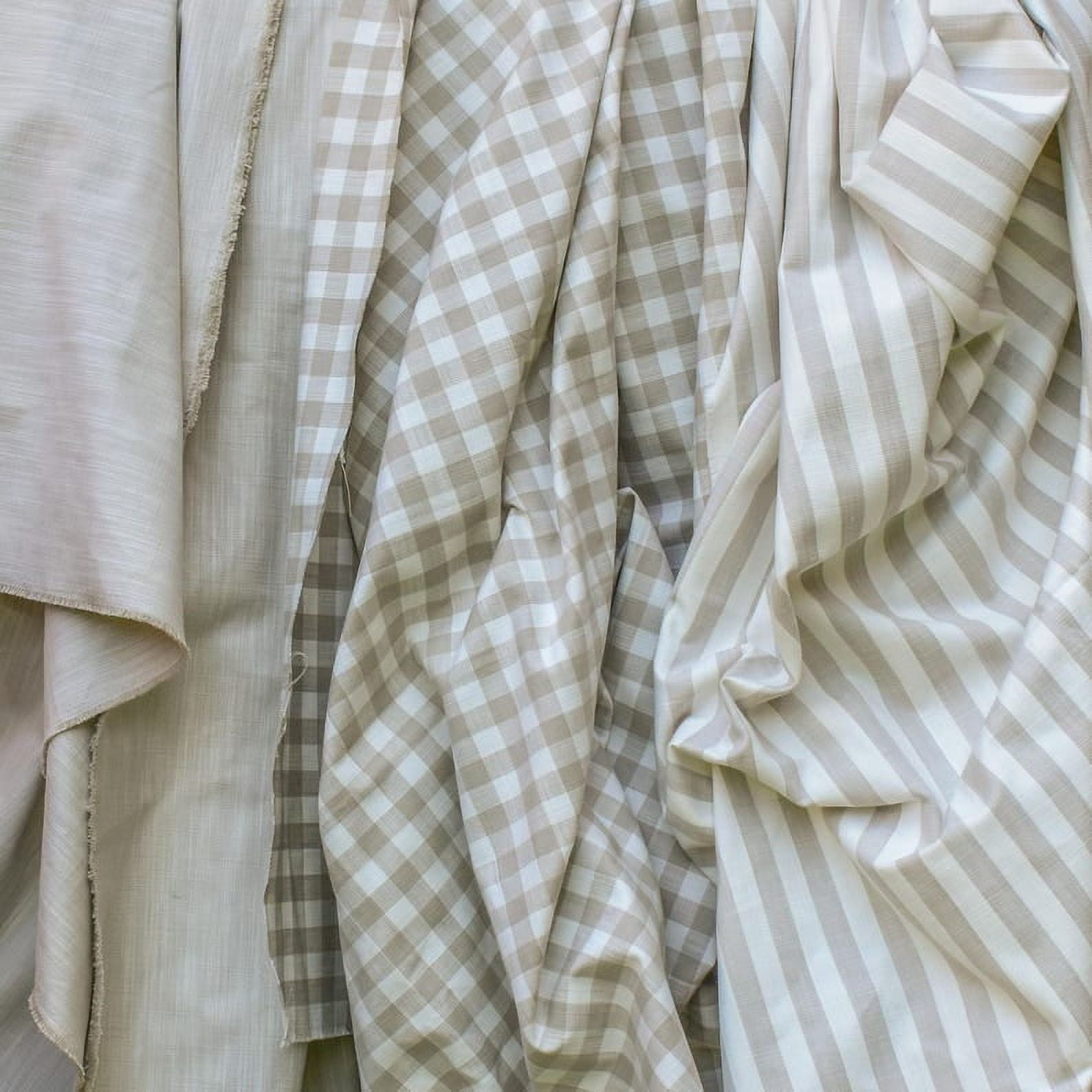 Fabric Mart Direct Beige Solid Cotton Fabric By The Yard, 55 inch or 140 cm Width, Upholstery Fabric, Drapery, Shower Curtain Fabric, Wholesale Fabric, Pure Woven Cotton Fabric
