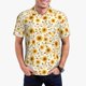 thumbnail image 1 of Balery Brown Leaf Sunflower Camisa Polo de Hombre con Estampado, de Manga Corta y Tejido Medio, Camisa Tipo Golf Polo-XX-Large, 1 of 6