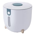 thumbnail image 2 of Contenedor hermético para almacenar alimentos secos de cocina con capacidad de 5 kg, cubo para cereales y arroz. Azul, 2 of 8