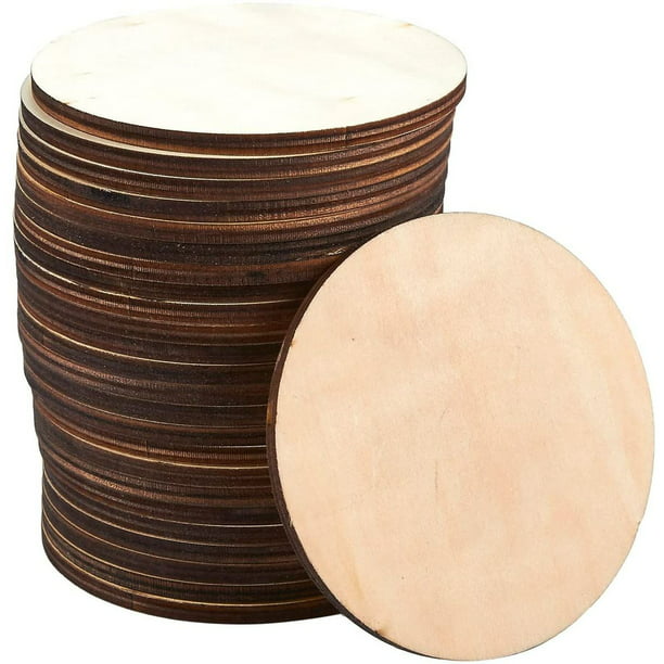 Coasters Wood Coasters - 24-Pack Round Wooden Drink Coasters, Unfinished Wood Circle  Cup Coasters for Home Kitchen, Office Desk, 3.875 inches Diameter -  Walmart.com