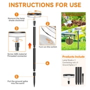 Solar Pathway Lights Outdoor, 6 Pack 2X Brighter Solar Lights Outdoor Waterproof, Taller Pathway Light with Larger Panel, Auto On/Off Up to 12Hrs Driveway Light for Yard Outside Patio Path Lawn