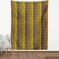 thumbnail image 4 of Ambesonne Vintage Fabric by the Yard Upholstery, Stripes With Circles Art, 1 Yard, Yellow Marigold Sky Blue, 4 of 5