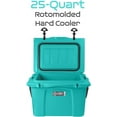 thumbnail image 3 of Cubix Outdoors Viva 25 QT Portable Insulated Hard Cooler - Fits 30 Cans - Turquoise, 3 of 7