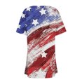 thumbnail image 4 of Lenago Summer Plus Size Summer Tops for Women Casual Printed Short Sleeve Cardigans Drape Open Front Lightweight Summer High Low Hem Tops 4th of July Outfits for Women, 4 of 4