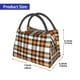 thumbnail image 2 of Fotbe Orange Plaid Bolsa Térmica Portátil con Estampado, Bolsa de Entrega de Alimentos Aislada, Bolsa Reutilizable de Gran Capacidad para Comidas y Supermercado, 2 of 6