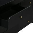 thumbnail image 6 of Maklaine 32"H 6-Drawer Acacia Veneer & MDF Wood Dresser in Black, 6 of 9