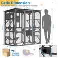 thumbnail image 2 of 70inch Walk-in Catio with Window Access,Outdoor Cat Enclosure with Perches&Condos Cat House with Waterproof Roof,Cat Hammock Shelter Platforms & Resting Box,Walk-in Kitty Playpen for Patio/Backyard, 2 of 7