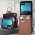 thumbnail image 6 of for Motorola Razr 40 Ultra Wallet Case with Card Holder Kickstand & Ring, Premium PU Leather Shockproof Protective Pocket with Magnetic Clasp Flip Case for Motorola Razr 40 Ultra, Brown, 6 of 7