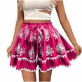 thumbnail image 2 of Sakmal Mini Skorts for Woman Butterfly A line Pink Flowy 7 Inch Inseam Summer Boho Skorts, 2 of 9