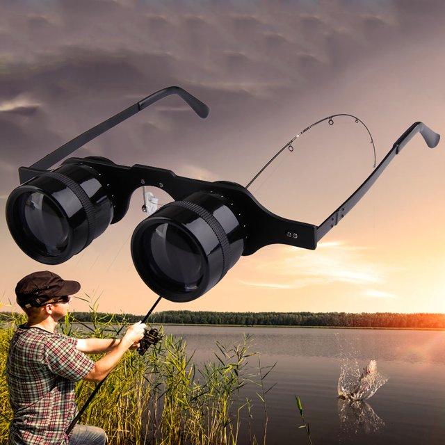 Protector De Ojos Nuevo 10x34 Gafas Pesca 66g Ultraligero Manos libres Prismáticos Telescopio