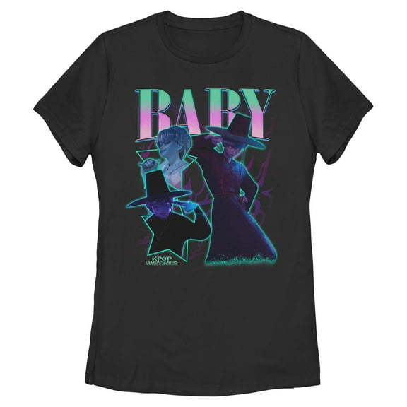 Womens KPop Demon Hunters Baby Saja Collage T Shirt