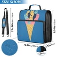 thumbnail image 2 of FORMRS Zipper Binder with Shoulder Strap 2-inch Ring 500 Sheet Capacity File Bag, Colorful Ice Cream Cat, 2 of 5