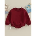 thumbnail image 2 of Bagilaanoe Newborn Baby Girl Boy Oversized Romper Sweatshirt Long Sleeve Bodysuits Pullover 3M 6M 9M 12M 18M Infant Casual Tee Tops, 2 of 9