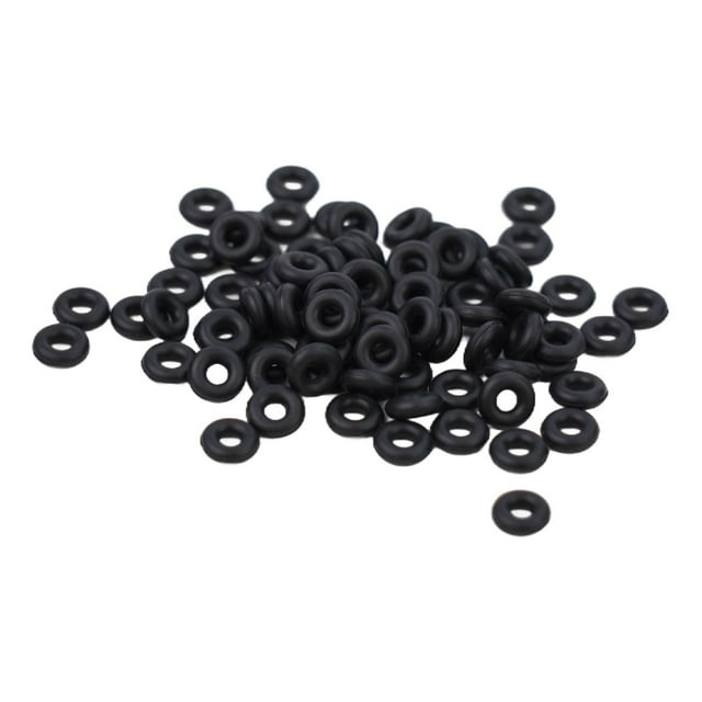 Mosiee 100Pcs Wacky O Rings Wacky Rigging Soft Plastic Worms Fishing Lure Fishing Rig Fishing Tackle Connectors Tackle 1.0-5.3Mm 5 Size