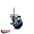 thumbnail image 2 of 3 Inch Solid Poly Wheel Swivel 3/4 Inch Threaded Stem Caster with Brake, 2 of 2