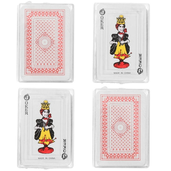 KAKOWELY spades play cards 4 sets of Mini House Play Cards Doll House Miniatures Toy Kids Pretend Play Cards Decoration2.28"X1.46"X0.04"