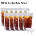thumbnail image 3 of 10 Pcs Liquid Pouch Food Grade Leak Proof With Screw Cap Spout Concealable Fluid Bags With Funnel For Outdoors Free, 3 of 5