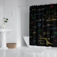 thumbnail image 2 of Math Equations Multicolor Formulas Black Pattern Shower Curtain 72"x84" ,Bathroom Decorative Shower Curtains Set with 12 Hooks,Modern Waterproof Washable Shower Curtain, 2 of 6