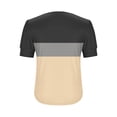 thumbnail image 4 of Turilly Women's Puff Sleeve Color Block Top Fashion Ladies V-Neck Button Detail Summer T-Shirt, 4 of 6