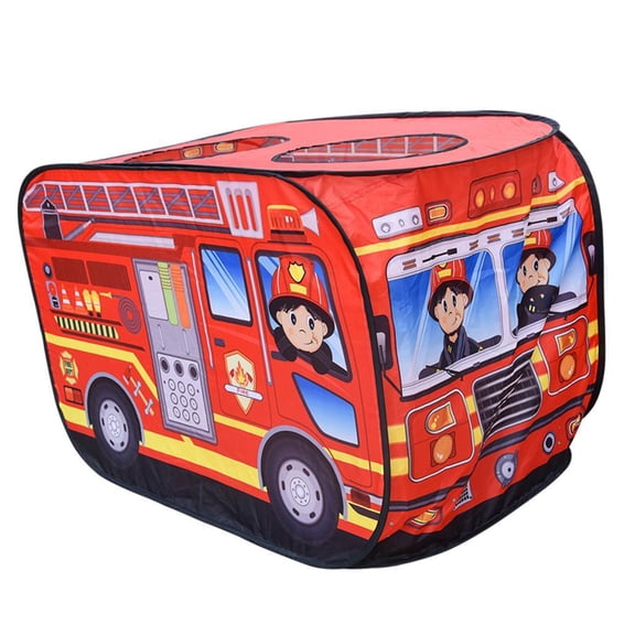 QSTDGVPW Kids Play Tent Indoors Outdoors Creative Funny Up Cars Lawn Party Playground Fire Fighting Truck