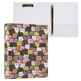 thumbnail image 6 of Three Ring Binder Anime Cats 1.5 Inch Round Binder D-Rings for Office Supplies and More, 6 of 10