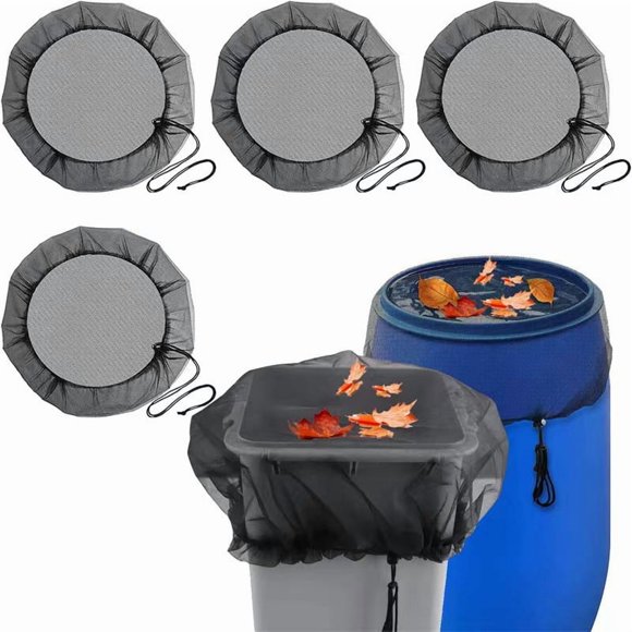 Pcs Water Tank Protection Net - Anti Leaves & Mosquitoes, Adjustable Cover with Drawstring for Rain Tank 140 cm