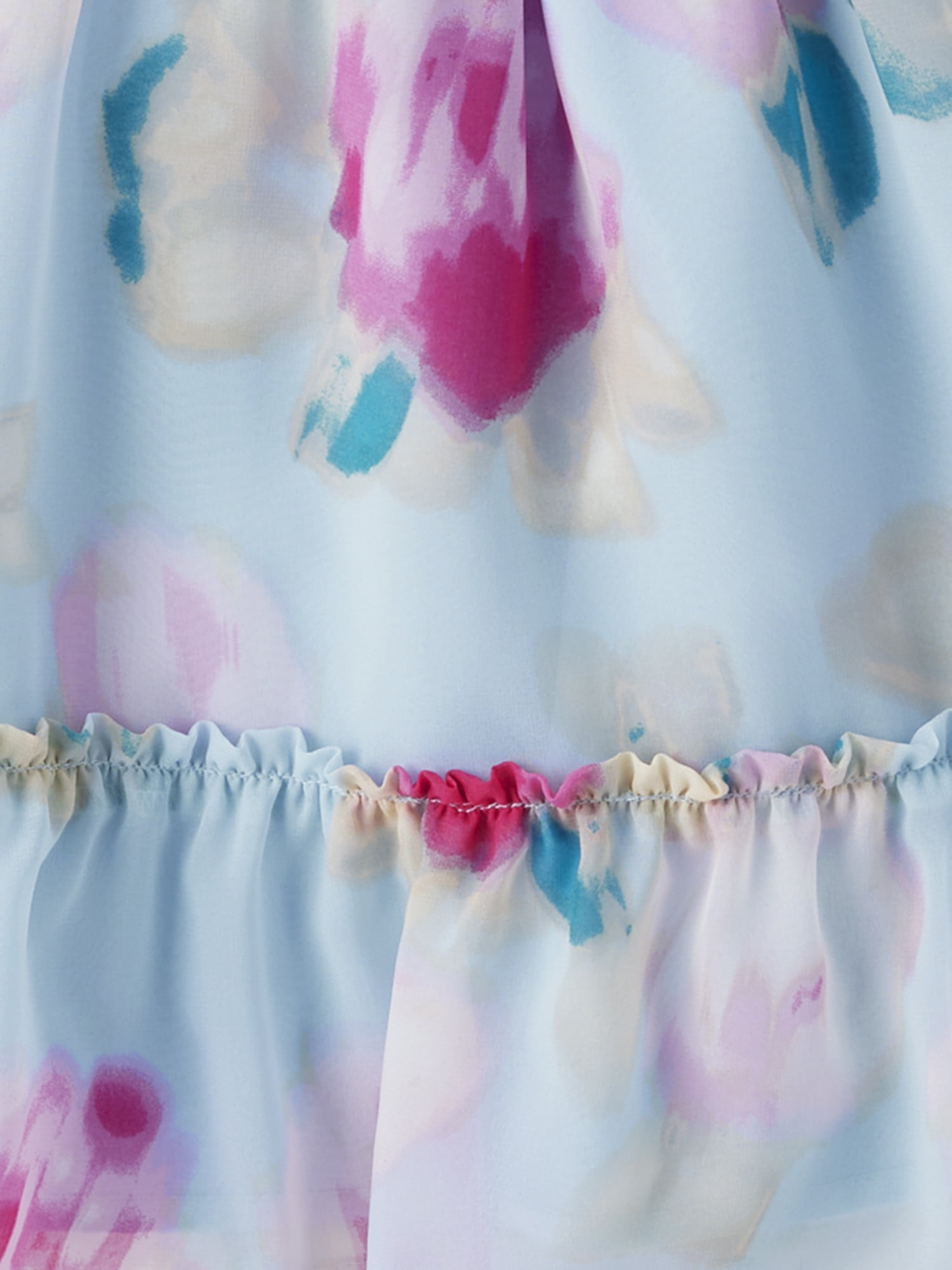 The Children's Place Girls Short Flutter Sleeve Floral Chiffon Ruffle Dress, Sizes XS-XXL