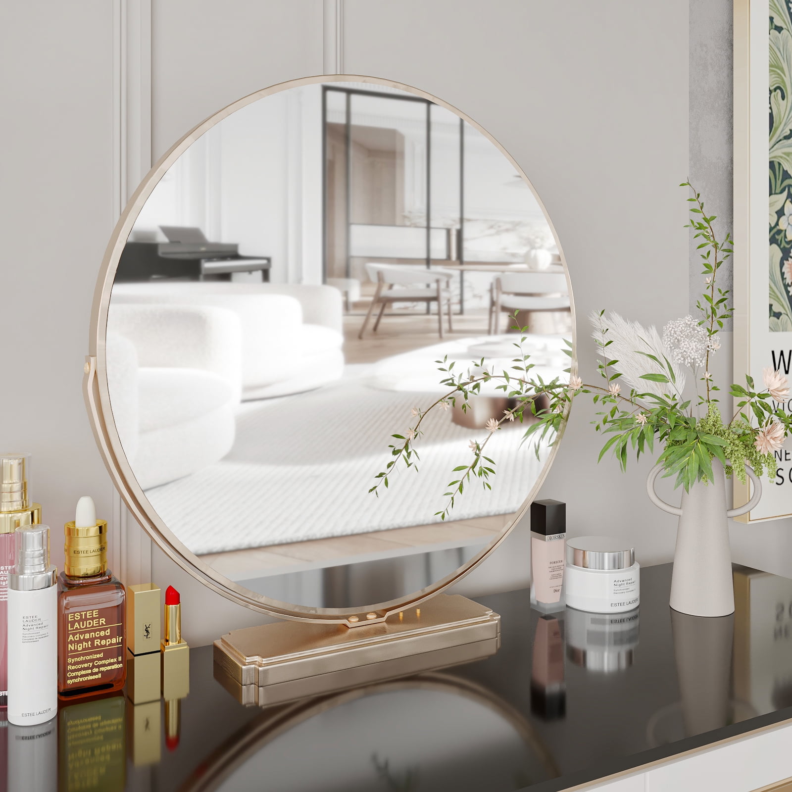 CHIHUT Silver Mirror Peel and Stick Contact Paper for Countertops Waterproof 12"x100" Self Adhesive Vinyl Sticker Reflective Flexible Mirror Roll for Cabinets Bedroom Dresser Frame Door Decals