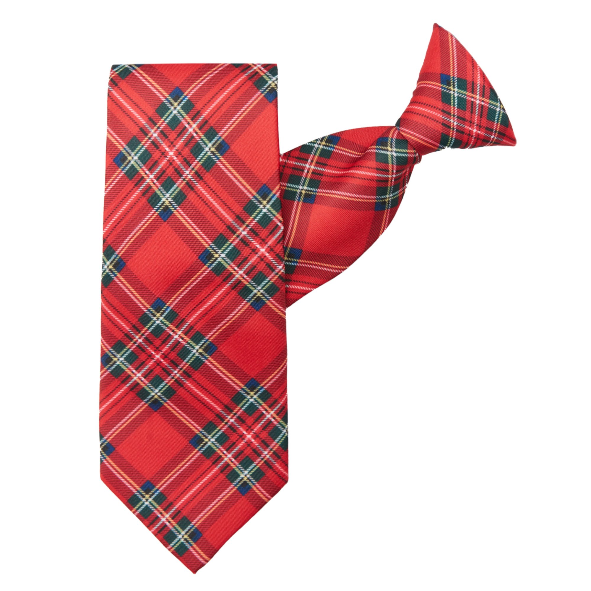Jacob Alexander Merry Christmas Royal Stewart Red Plaid Men's Vest Clip-On Neck Tie and Adult Face Mask Set - 2XL - image 3 of 8