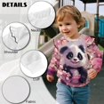 thumbnail image 5 of Yuyamidu Cherry Blossom Panda Sweatshirt Girls 4T-5T Kids Crewneck Sweatshirts Long Sleeve Ruffle Shoulder Top Soft Lightweight Workout Pullover Everyday School Clothes, 5 of 8