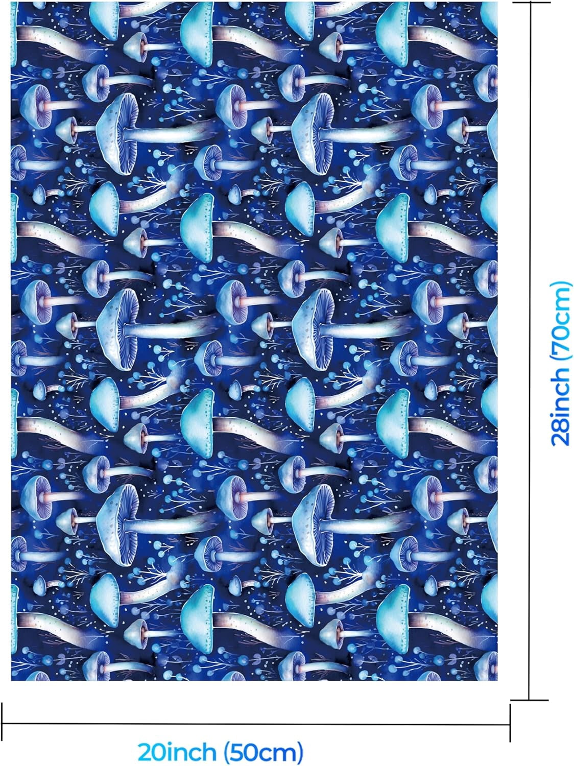Mushroom Wrapping Paper for Women Girls Mushroom Patterns for Winter Christmas Birthday Holiday - 20 X 28 Inches 8 Folded Sheet
