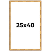 25x40 Frame Gold Bamboo Solid Wood Picture Frame | 1 Inch Moulding Width | Interior Frame Depth