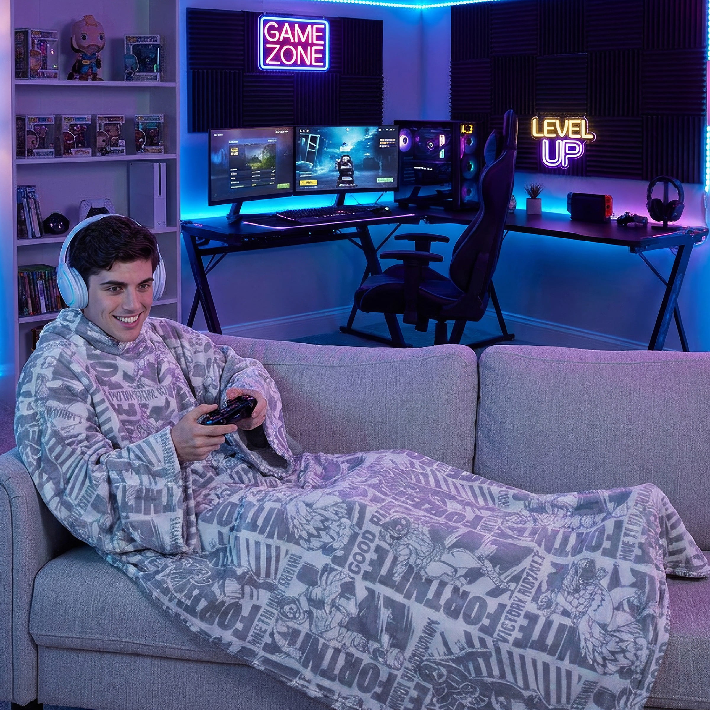 Snuggie The Original Wearable Blanket with Sleeves Fortnite Victory Super Soft Fleece