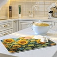 thumbnail image 6 of Dish Drying Mat Sunflowers and Moon Kitchen Mats Microfiber Counter Absorbent Dish Pad Drainer Rack 16"x18", 6 of 7