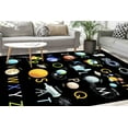 thumbnail image 2 of Floor Rug, Educational Alphabet Rug, Black Rugs, Educational Rugs, Pattern Rugs, Kids Rug, Kids Alphabet Rugs, Cute Rug, Kids Room Decor, 2.6'x4' - 80x120 cm, 2 of 8