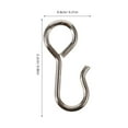 thumbnail image 2 of HEALEEP Crochets pour Rideaux 100 Pcs Acier Inoxydable Argent pour Divers Usages 2.20x0.80x0.10 Po, 2 of 8