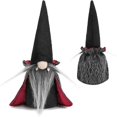 thumbnail image 2 of 2 Piezas De Muñeca Enana Enana, Adornos De Pareja Enana, Regalo De Decoración De Sombrero De Halloween con Capa De Bruja Negra Extraña Divertida, para Vestir Festival De Atmósfera Fantasma, 2 of 5