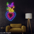 thumbnail image 3 of Glowneon Hummingbird Flaming Heart Led Light, Wedding Valentine Decor, 3 of 5