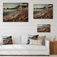 thumbnail image 4 of Designart "Rocky Beach Tides Beauty I" Nautical & Beach Print on Natural Pine Wood, 4 of 5