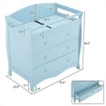thumbnail image 5 of Zimtown Wood Changing Table with Drawers,Baby Dresser, Infant Diaper Station Nursery Organizer, Light Blue, 5 of 11