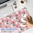 thumbnail image 4 of Long Mouse Pads for Desk,Pink Cow Strawberry Hat Pattern Desk Mats on Top Of Desks, Desk Mouse Pad Extra Large with 3mm Non-Slip Base and Stitched Edge for Gaming,Office,Work,Home 31.5"x11.8", 4 of 6