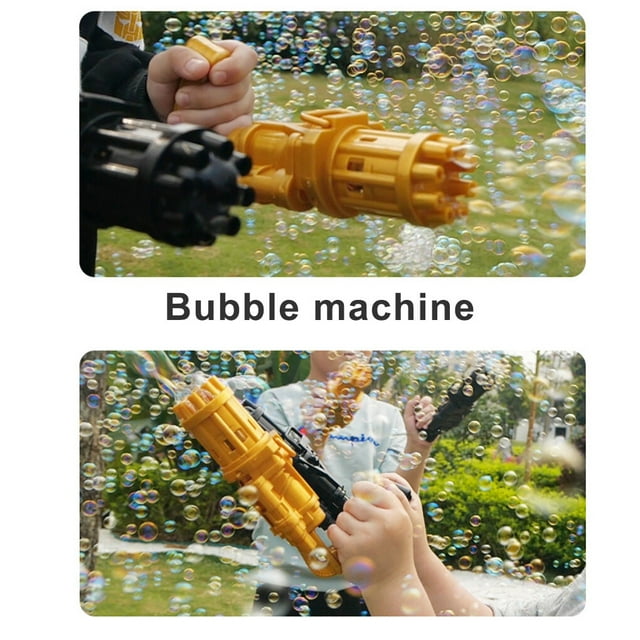 Bubble Making Machine Kids Plastic Bubble kids bubble maker Maker Outdoor Party Electric Bubbler Children Toy, Gold